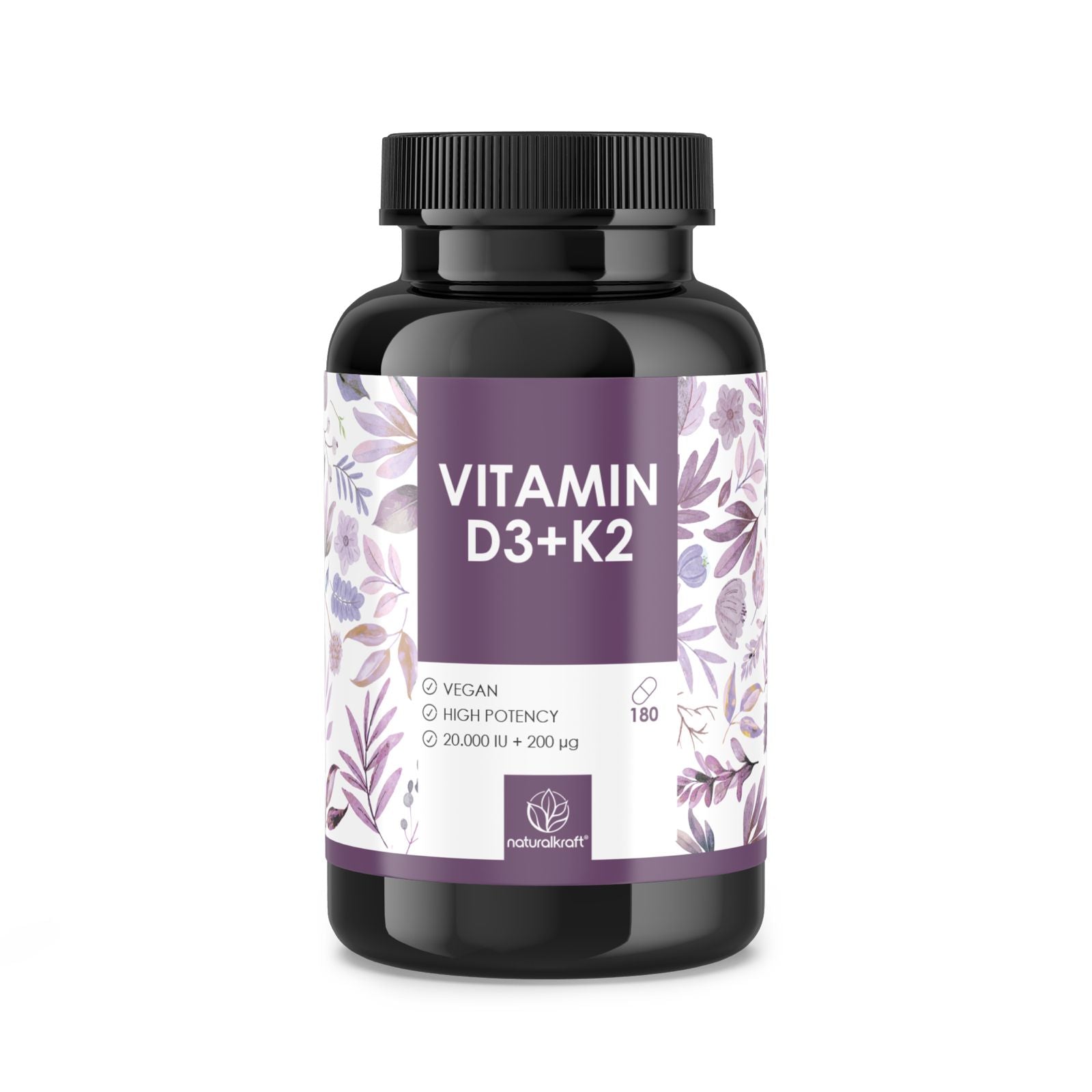 Vitamin D3 + K2 Capsules (20.000 IU)